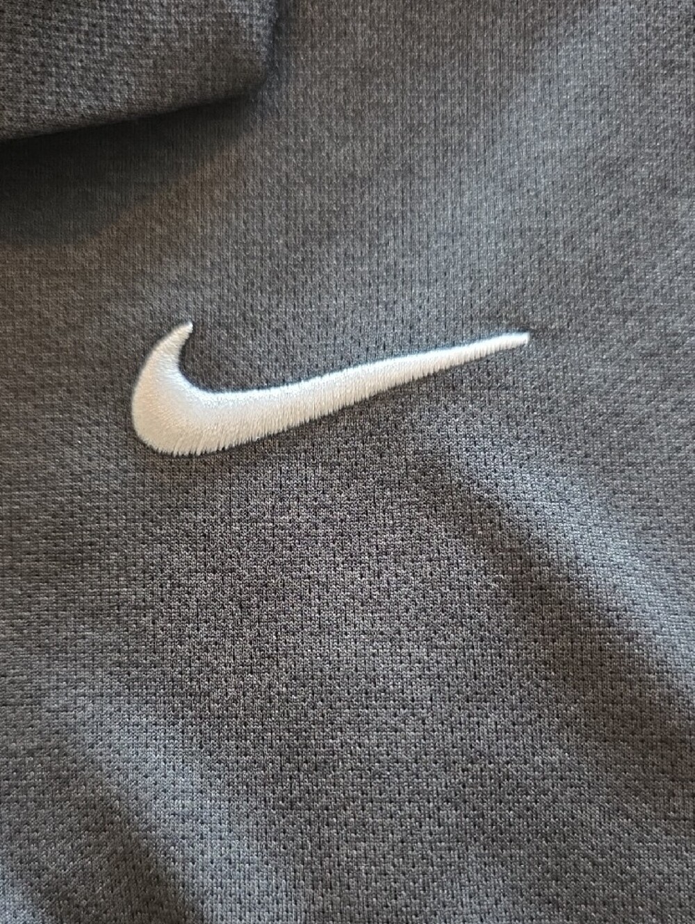 Nike Men’s Charcoal Gray Polo with White Swoosh - Picture 2 of 4
